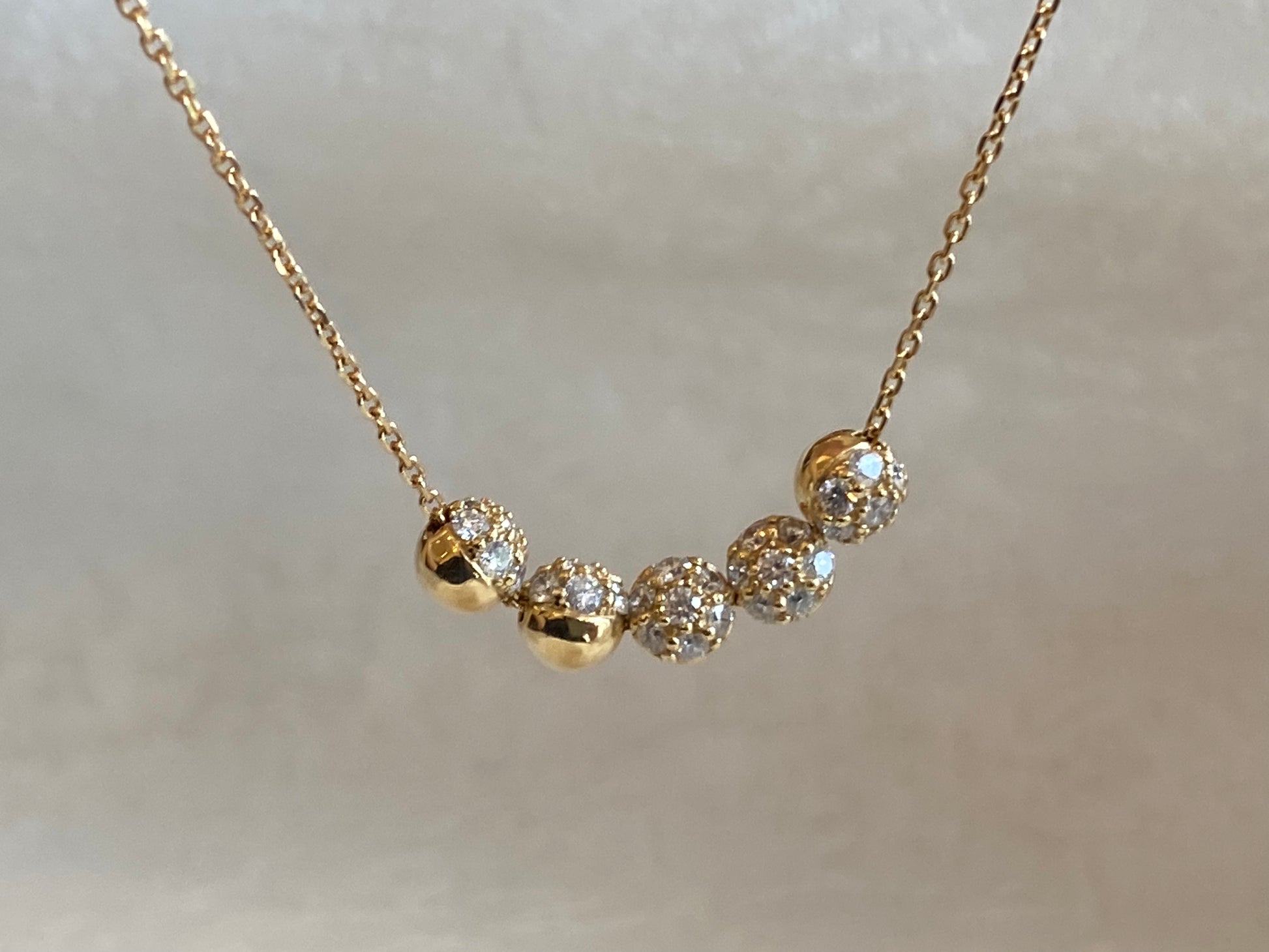 K18 イエローゴールド 0.5ct ダイヤモンド ネックレス - ネックレス