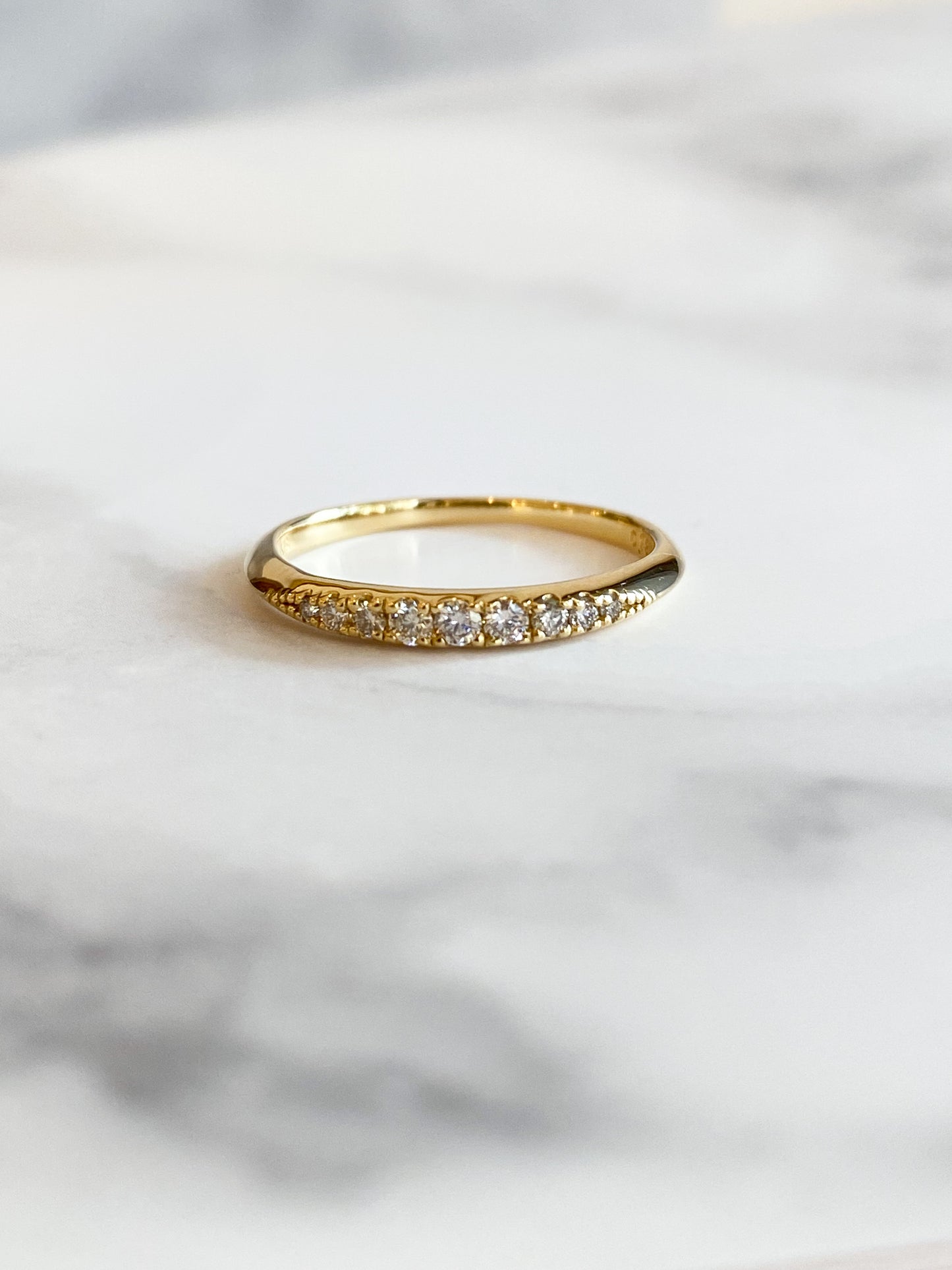 K18イエローゴールド　ダイヤモンド0.13ctリング