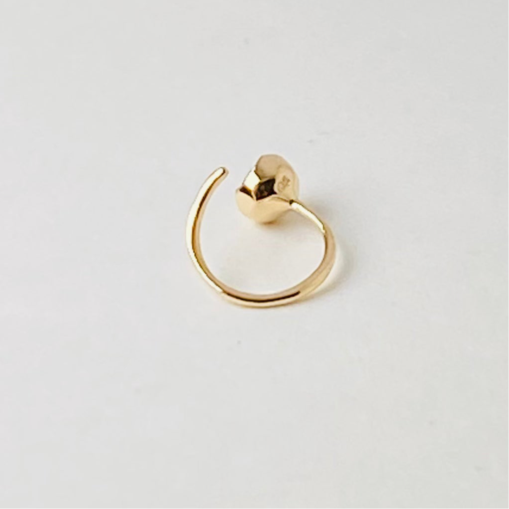 K10イエローゴールド ルビーシングルピアス