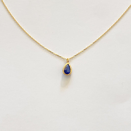 K18イエローゴールド サファイアネックレス