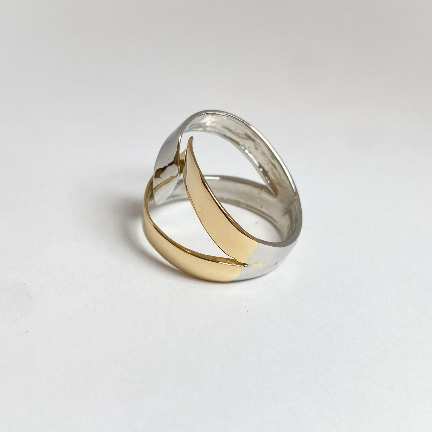 Pt／K18イエローゴールド地金リング