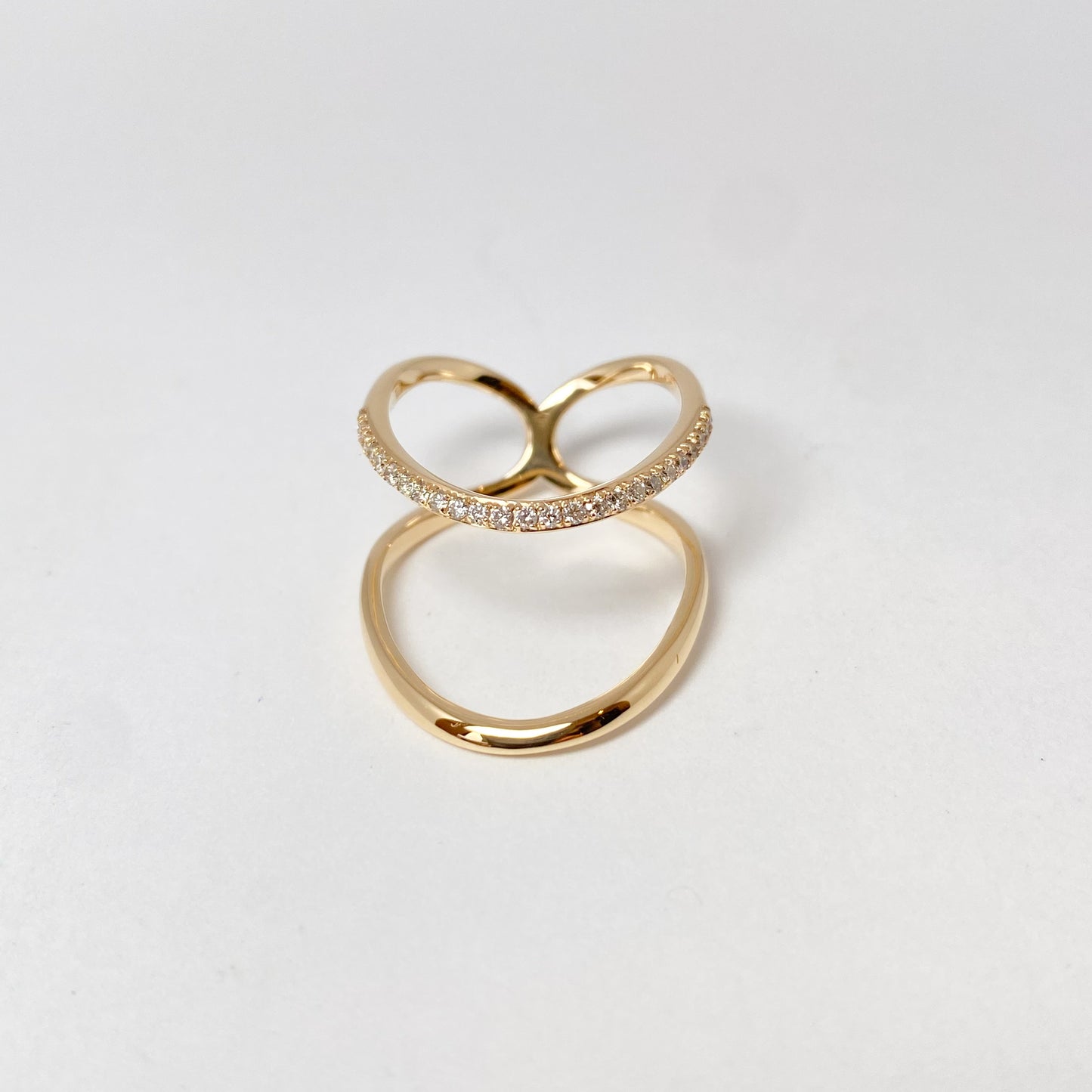 K10イエローゴールド ダイヤモンド0.17ctリング