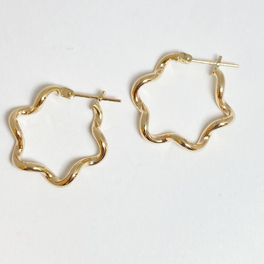 K10イエローゴールド 地金ピアス