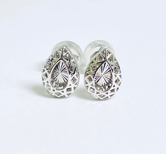 K14ホワイトゴールド地金ピアス