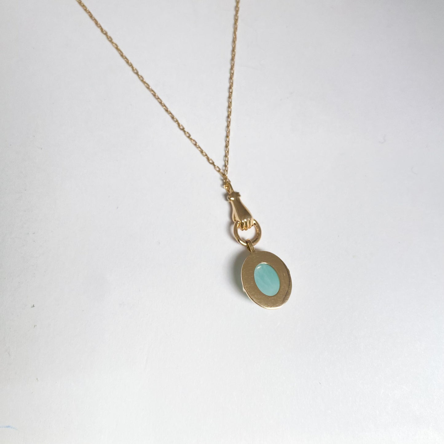 K10イエローゴールド アマゾナイトネックレス