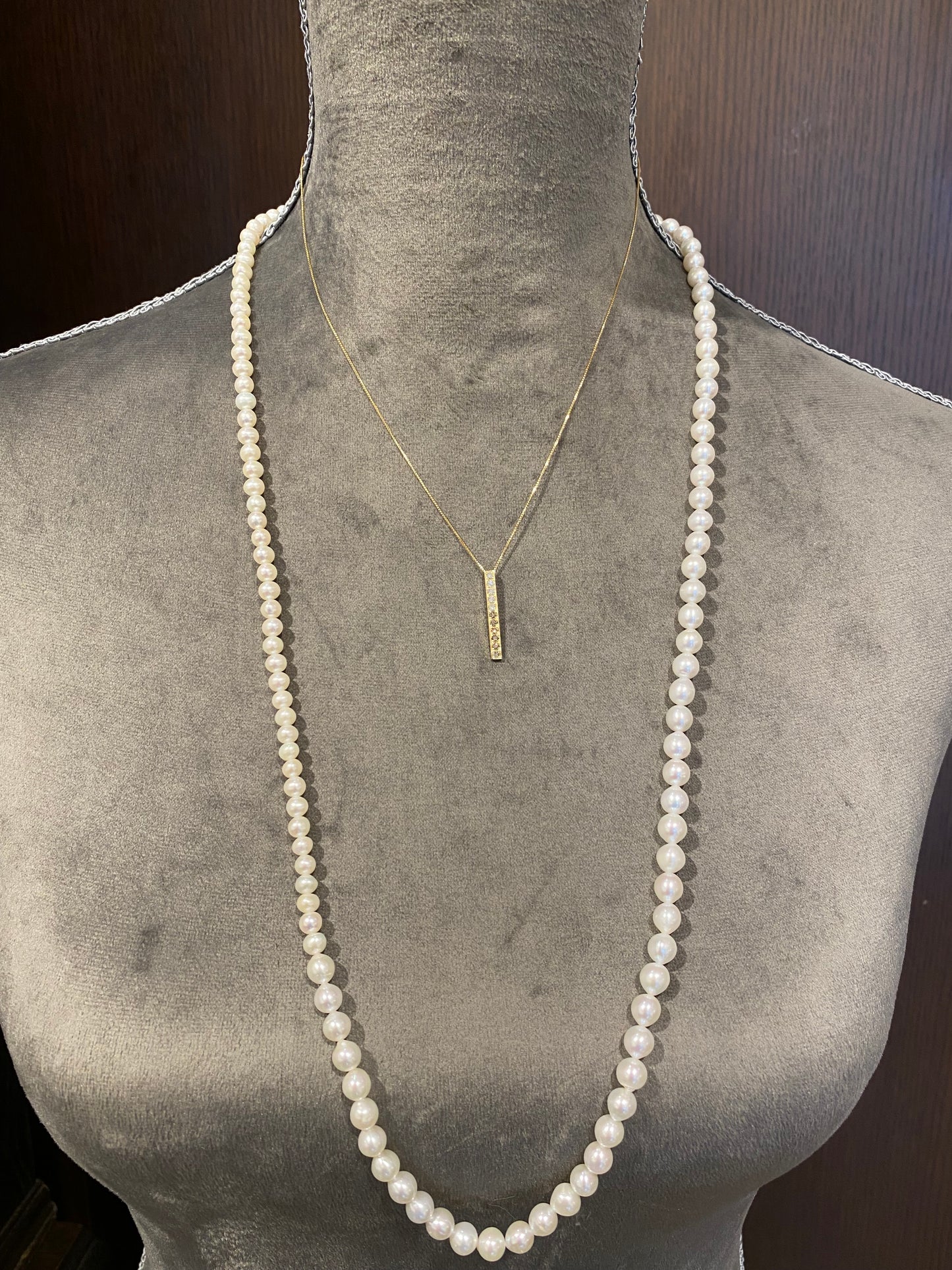 K18イエローゴールド ダイヤモンド・ブラウンダイヤモンドネックレス