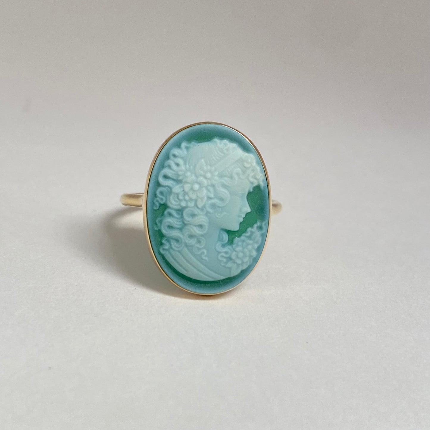 K18イエローゴールド カメオリング