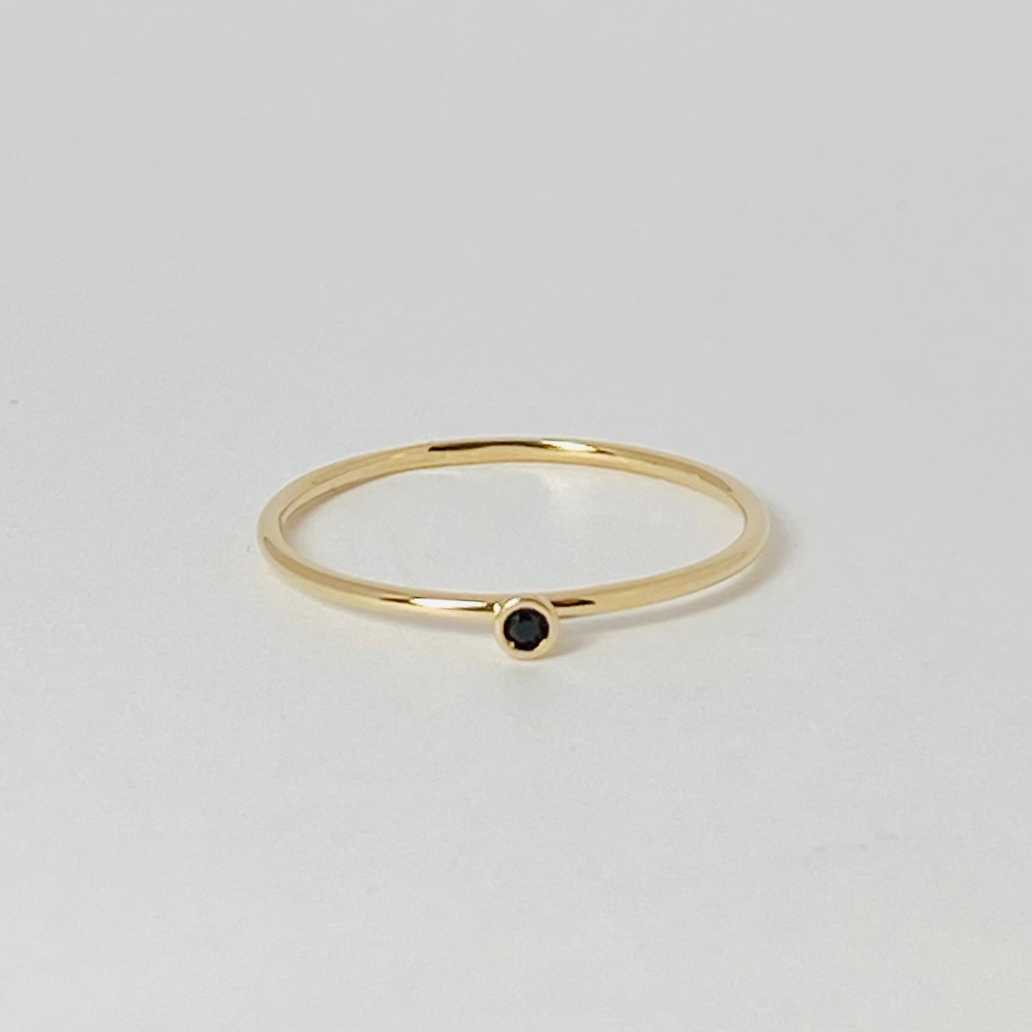 K10イエローゴールド ブラックスピネルリング