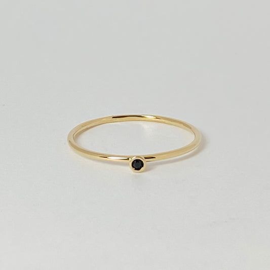 K10イエローゴールド ブラックスピネルリング