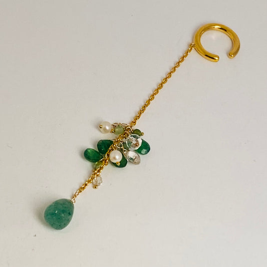 SV 3way天然石イヤーカフ