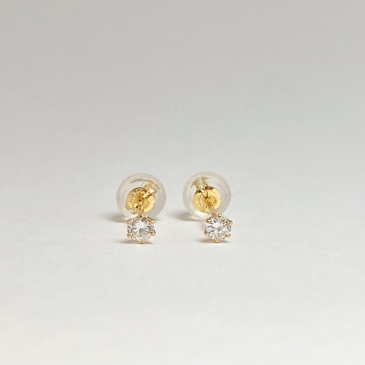 K18イエローゴールド ダイヤモンド0.12ctピアス