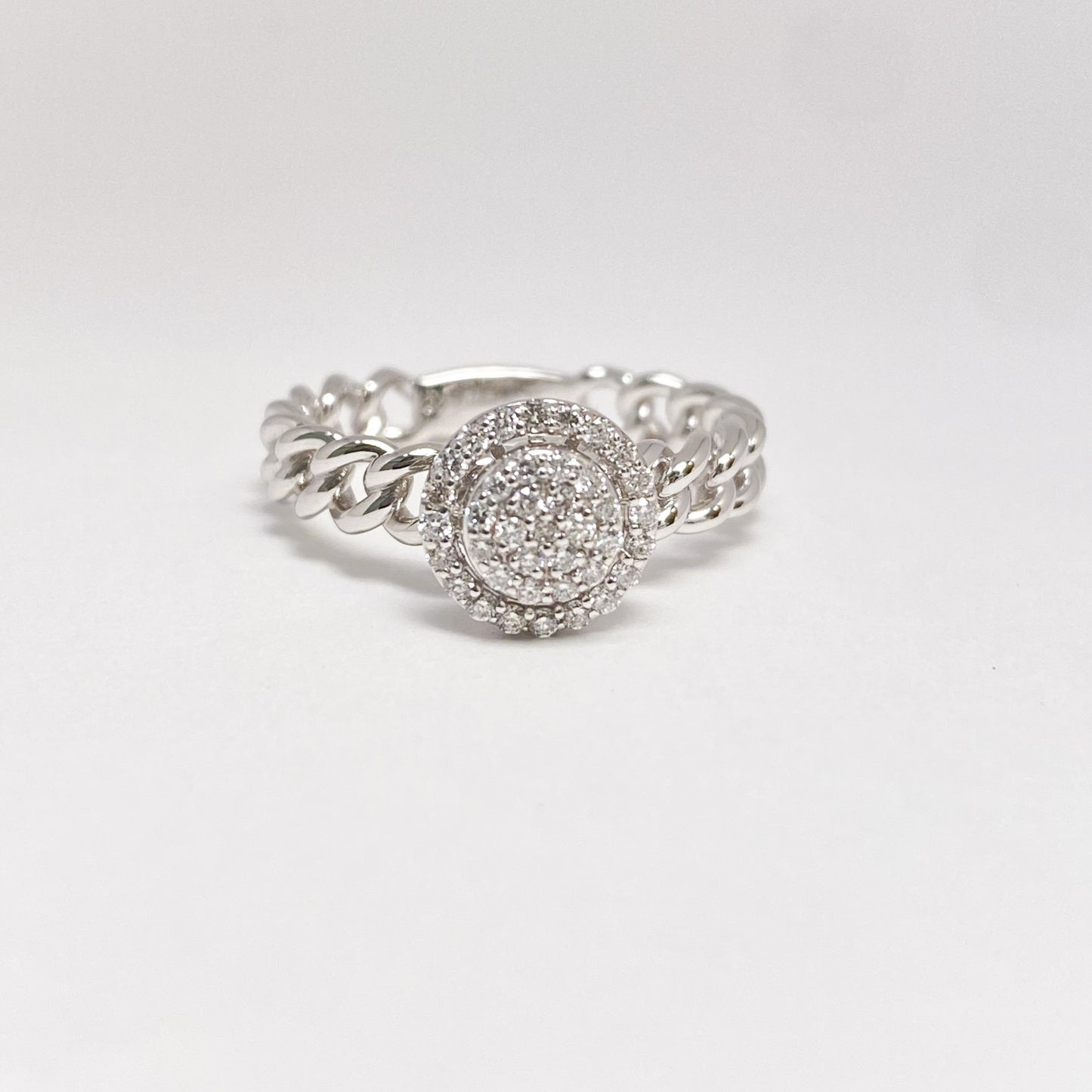 K18ホワイトゴールドダイヤモンド0.25ctリング