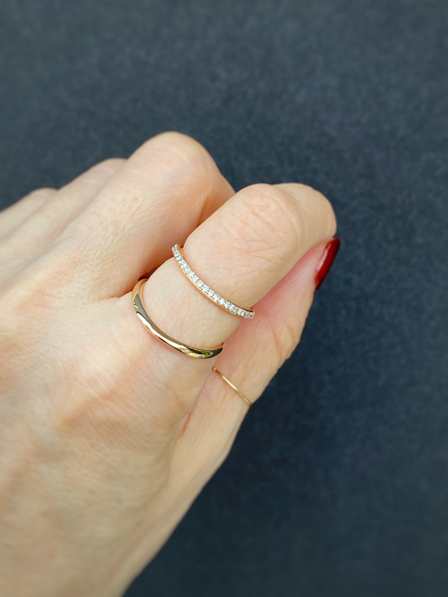 K10イエローゴールド ダイヤモンド0.17ctリング