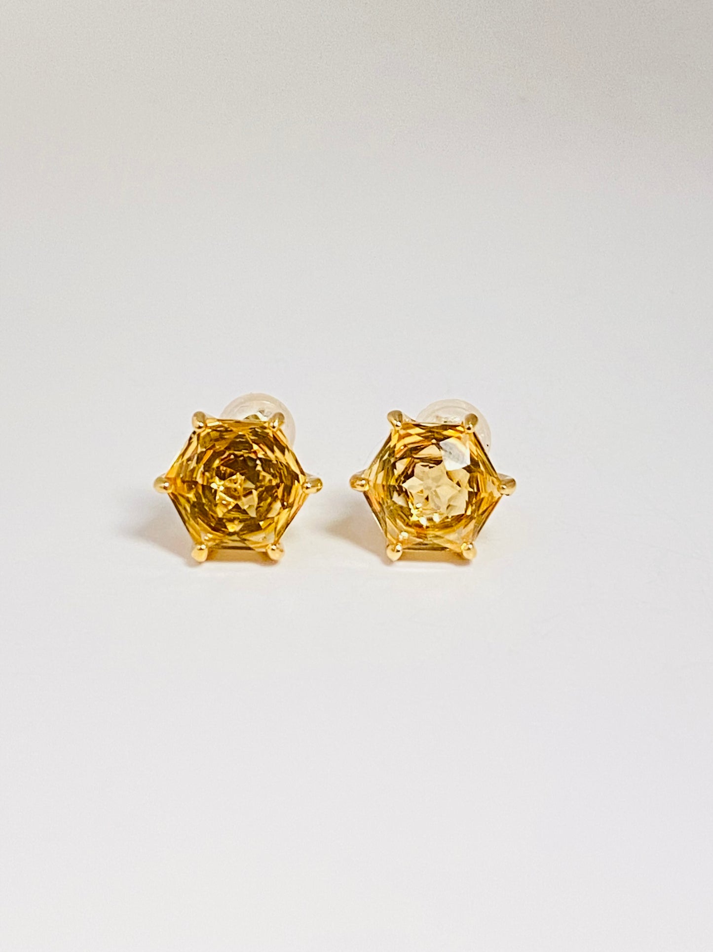 K10イエローゴールド シトリンピアス