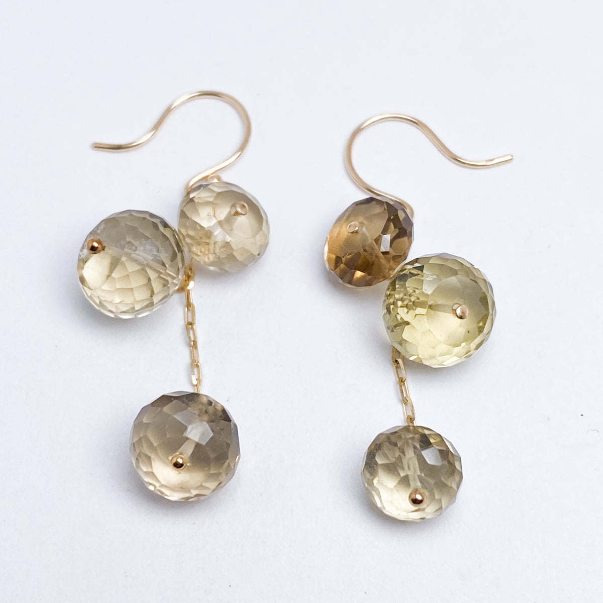 K10YG  ビアクォーツピアス