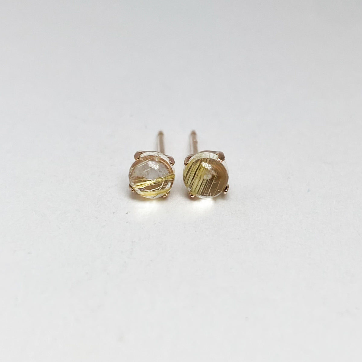 K10PGルチルクォーツピアス