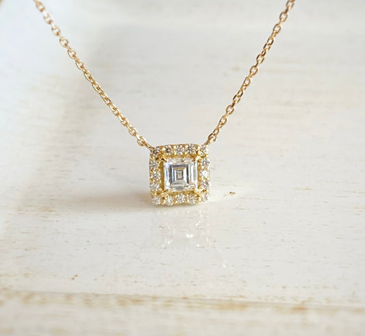 K18イエローゴールド ダイヤモンド0.405ctネックレス