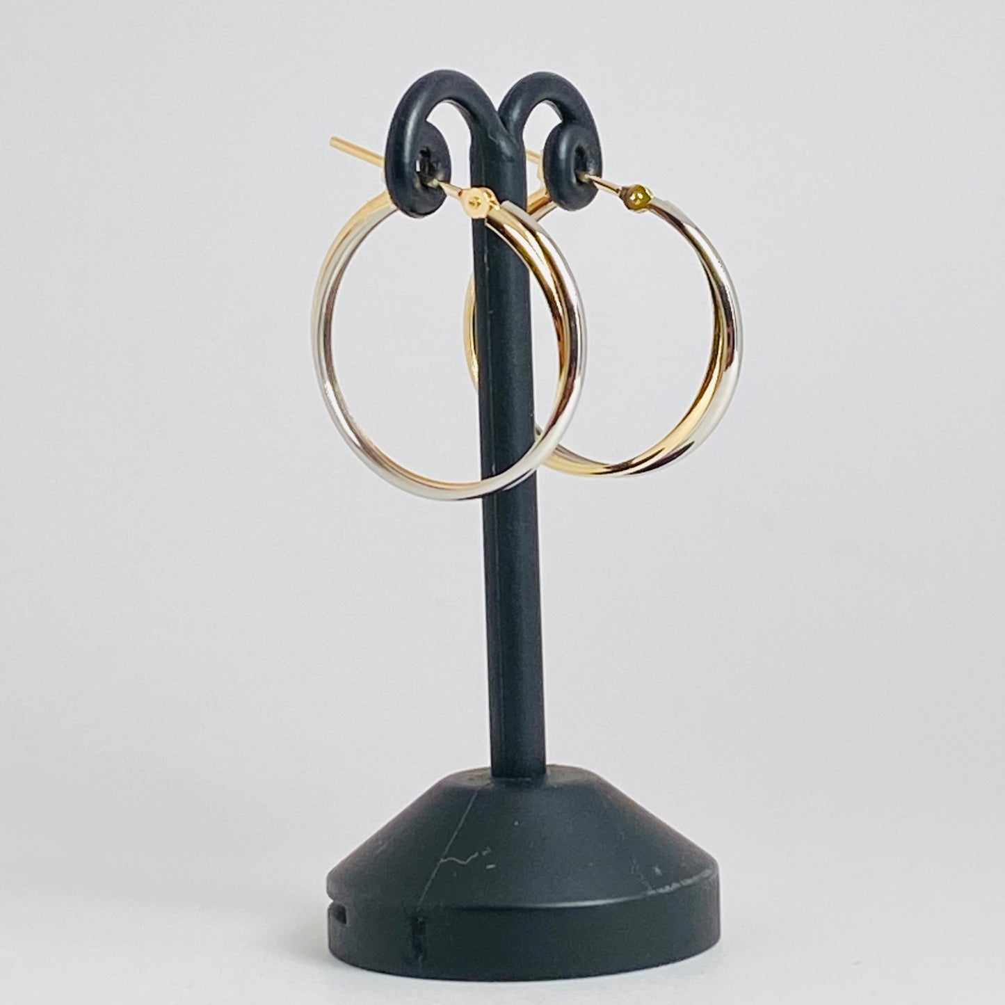 K18/Pt 2カラーフープピアス