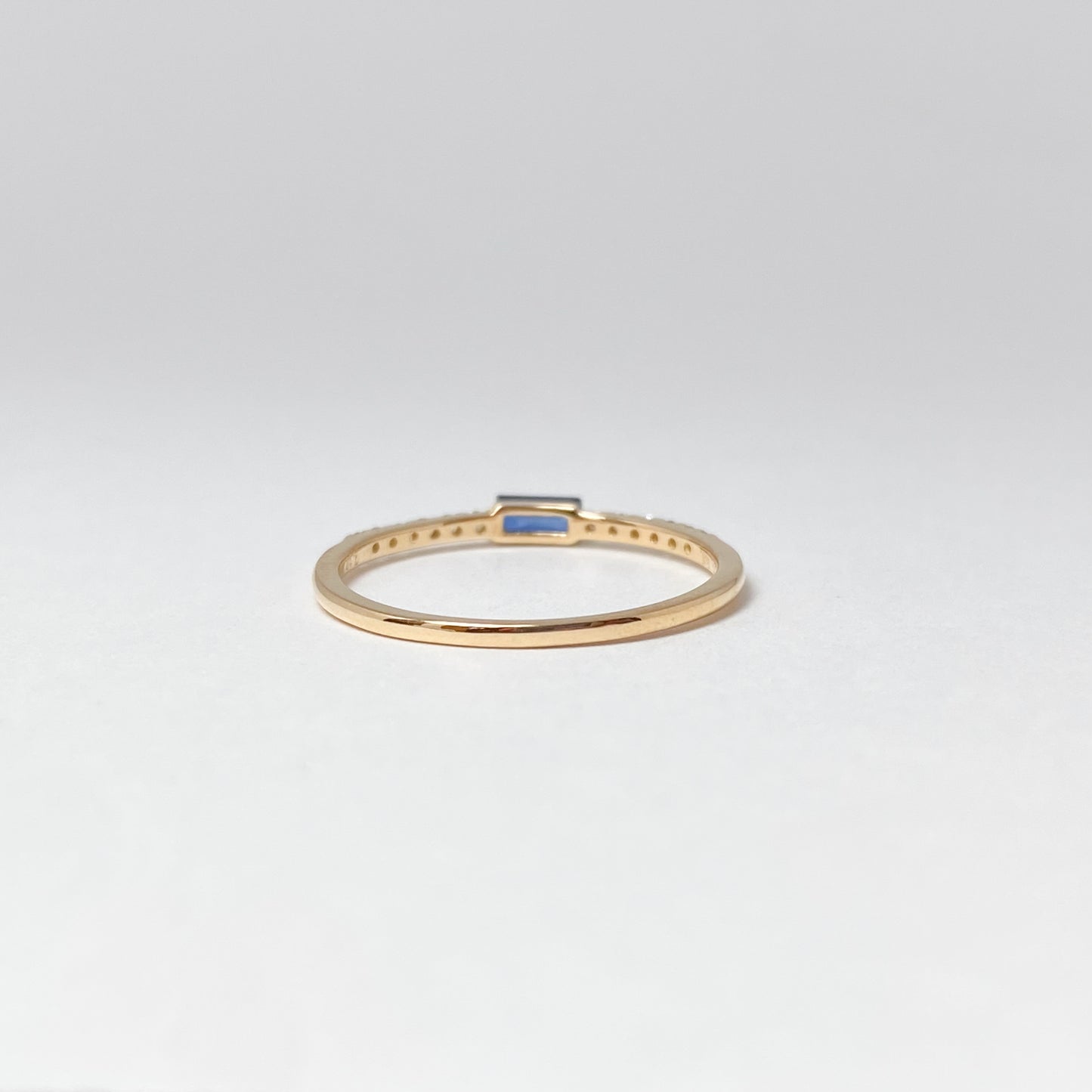 K18イエローゴールド サファイア　ダイヤモンドリング