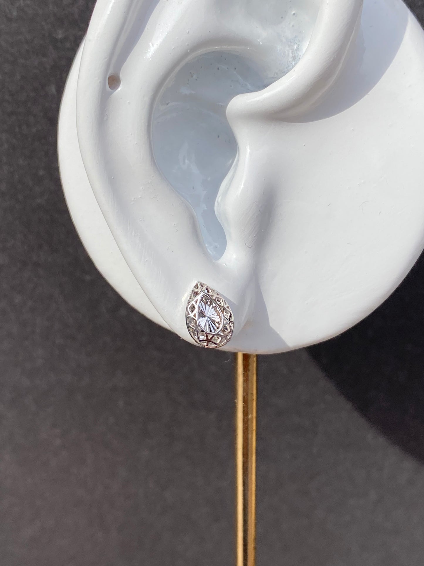 K14ホワイトゴールド地金ピアス