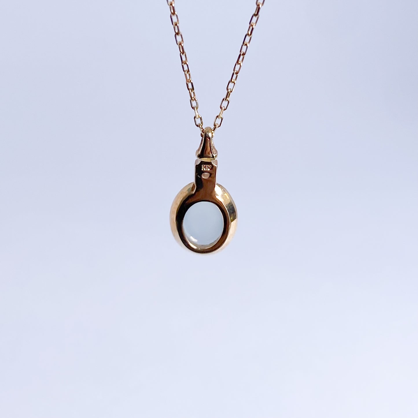 K10イエローゴールド　ブルーカルセドニー・シトリンネックレス