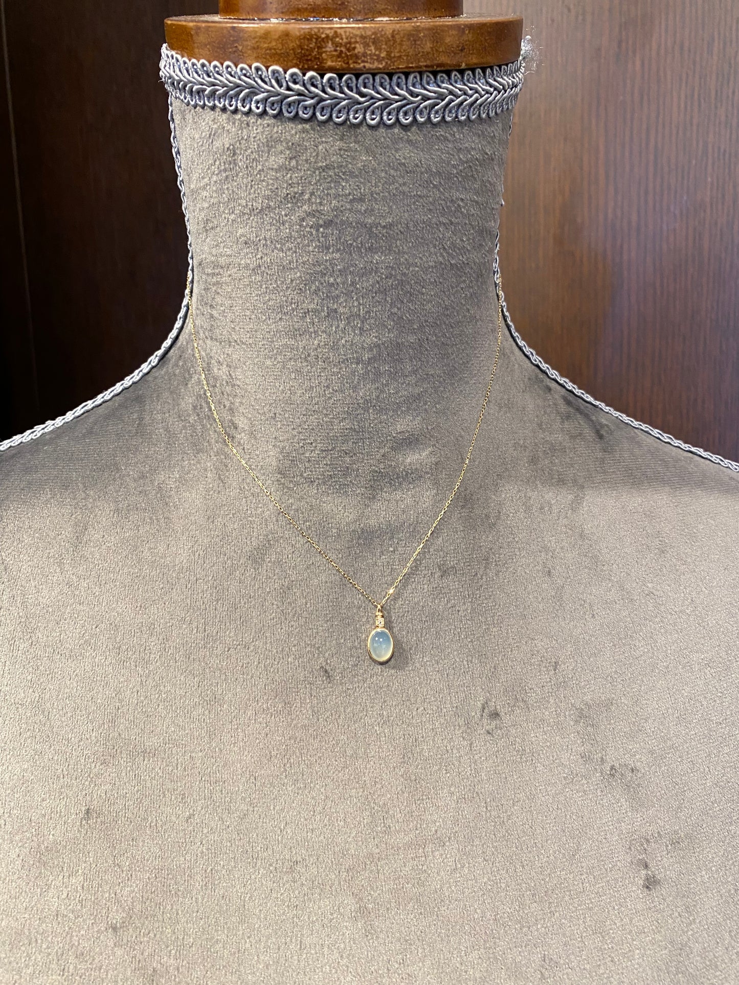 K10イエローゴールド　ブルーカルセドニー・シトリンネックレス