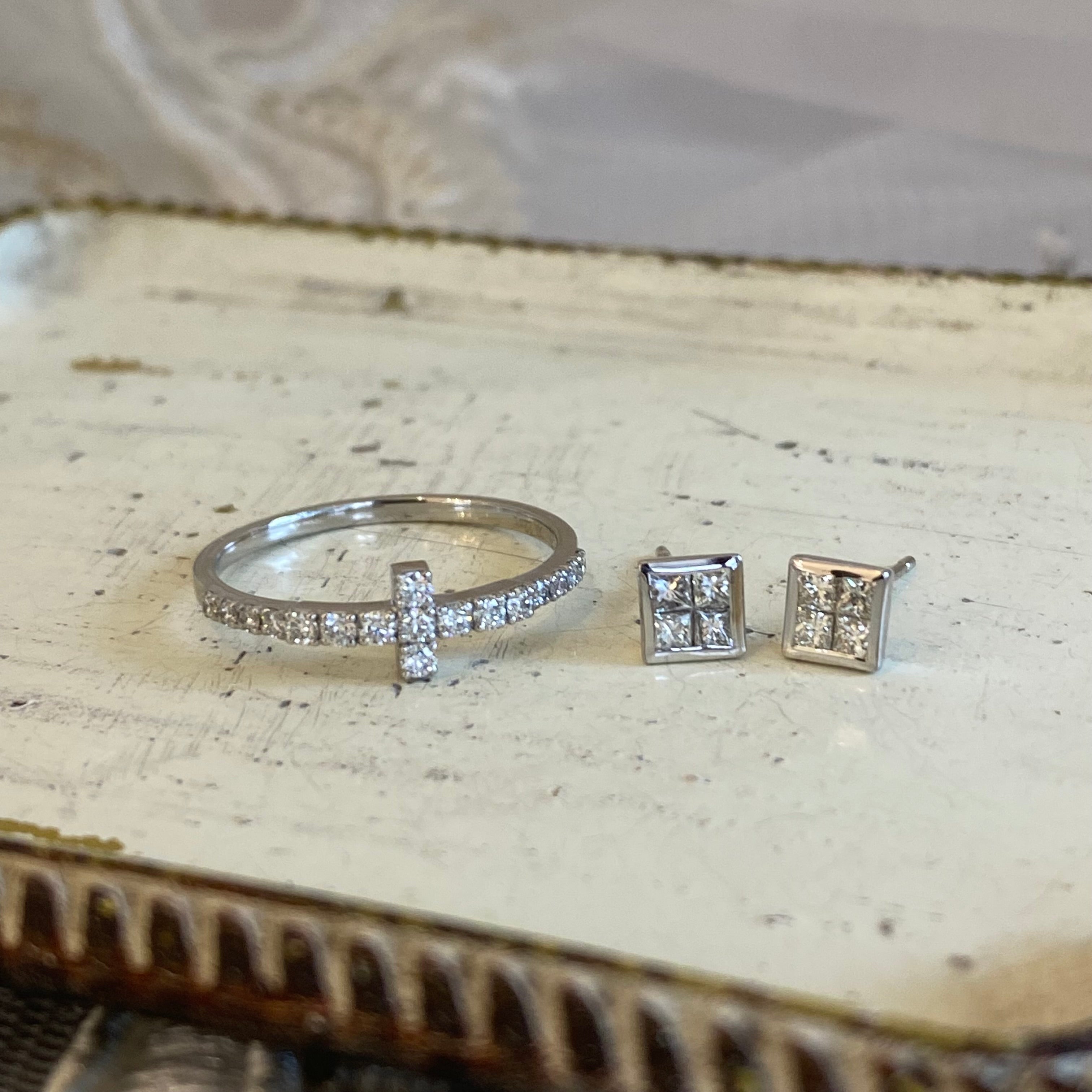 K18ホワイトゴールド ダイヤモンド0.32ct ピアス – Aprile Bijoux