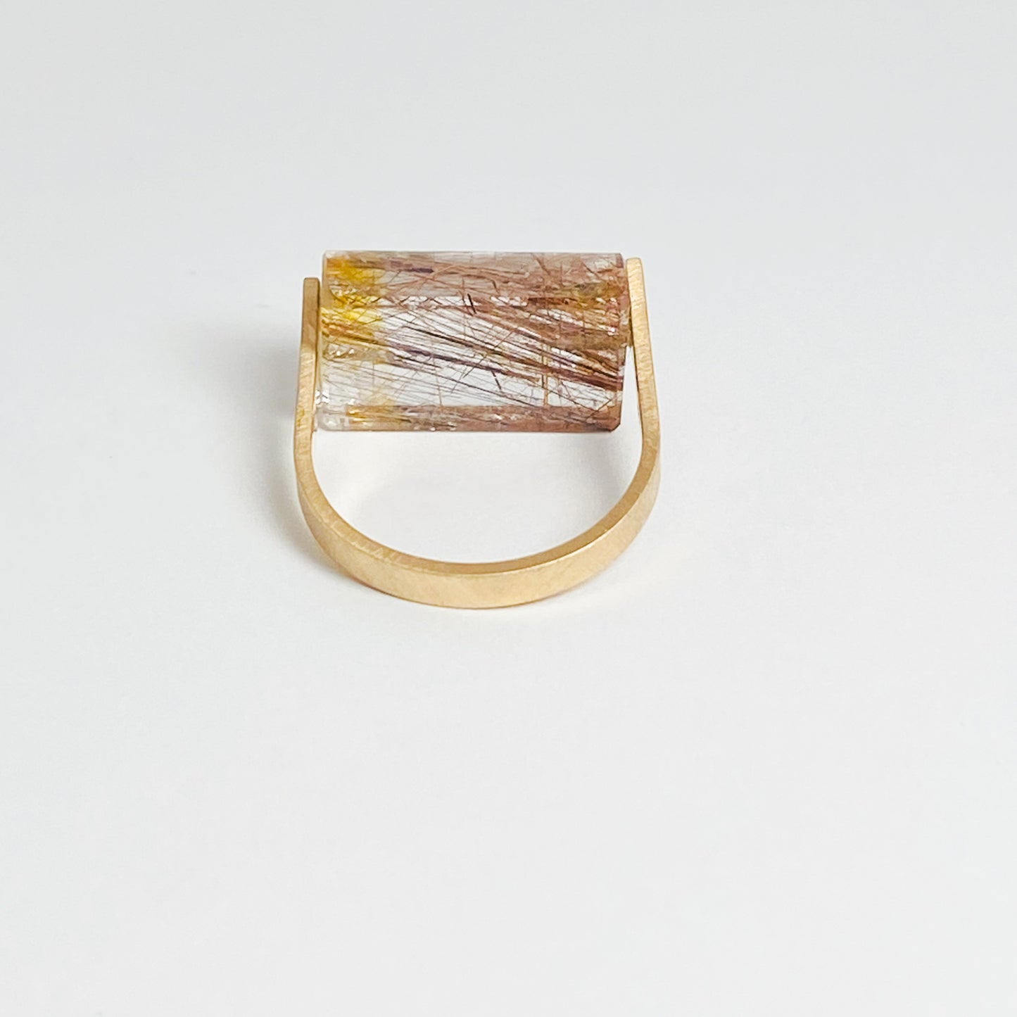 K10イエローゴールド ルチルクォーツリング