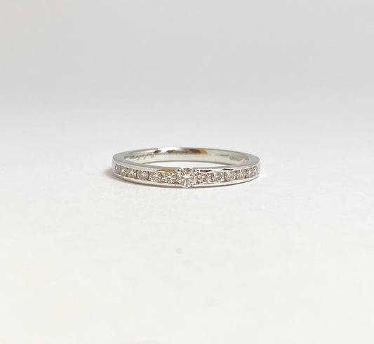 Ptダイヤモンド(H&C)0.2ctピンキーリング