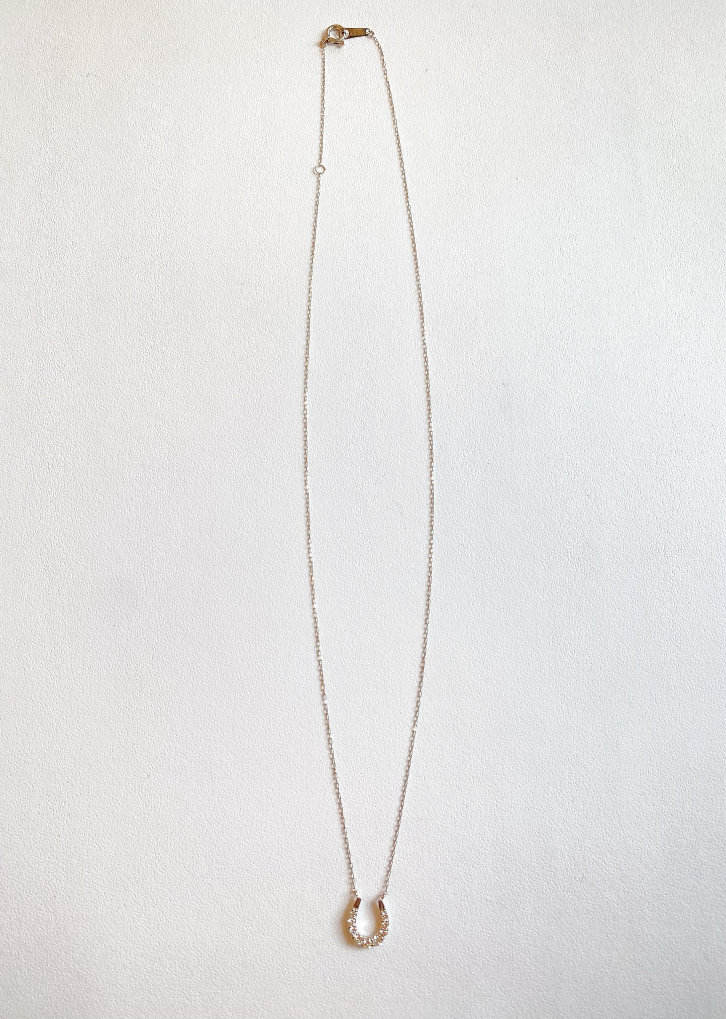 Ptダイヤモンド0.2ct ホースシューネックレス