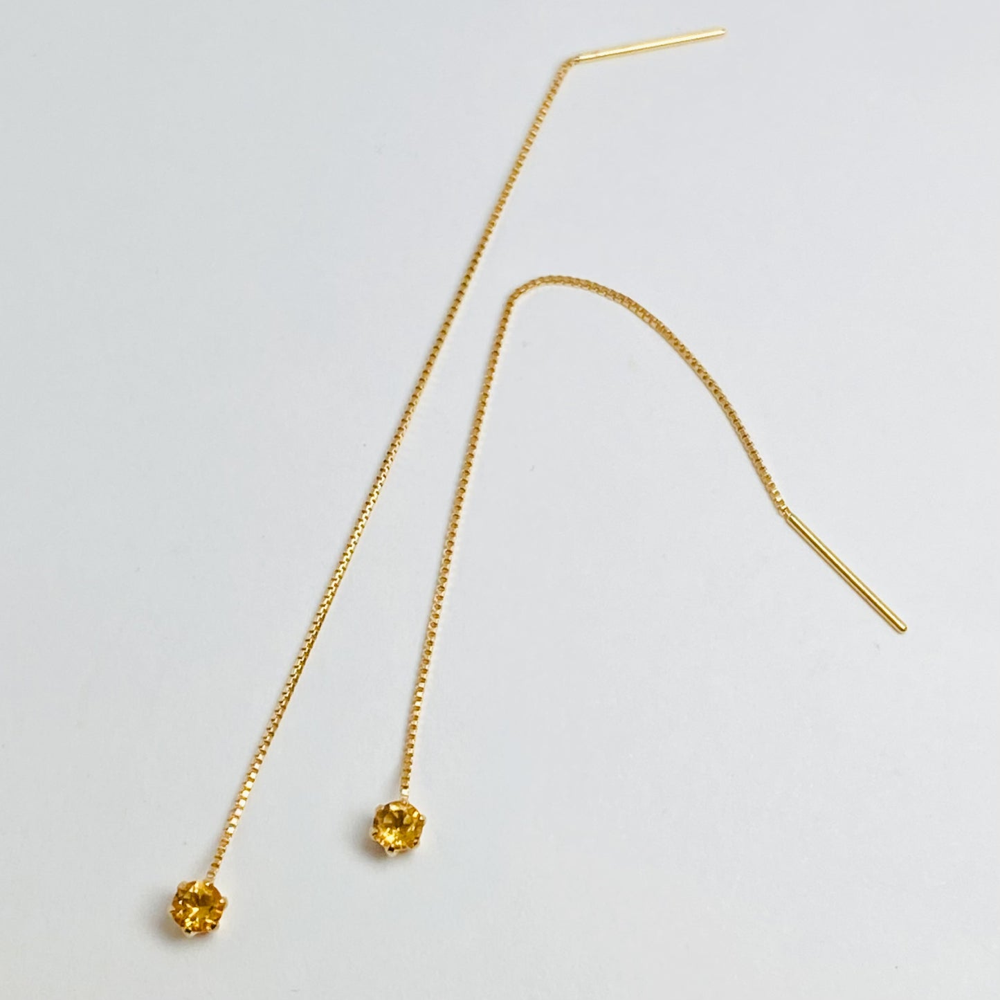 K18イエローゴールド シトリンピアス