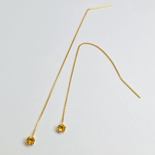 K18イエローゴールド シトリンピアス