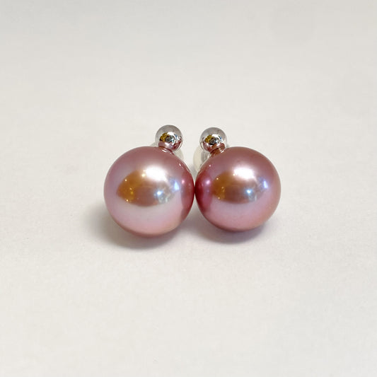 K10ホワイトゴールド　淡水パールピアス