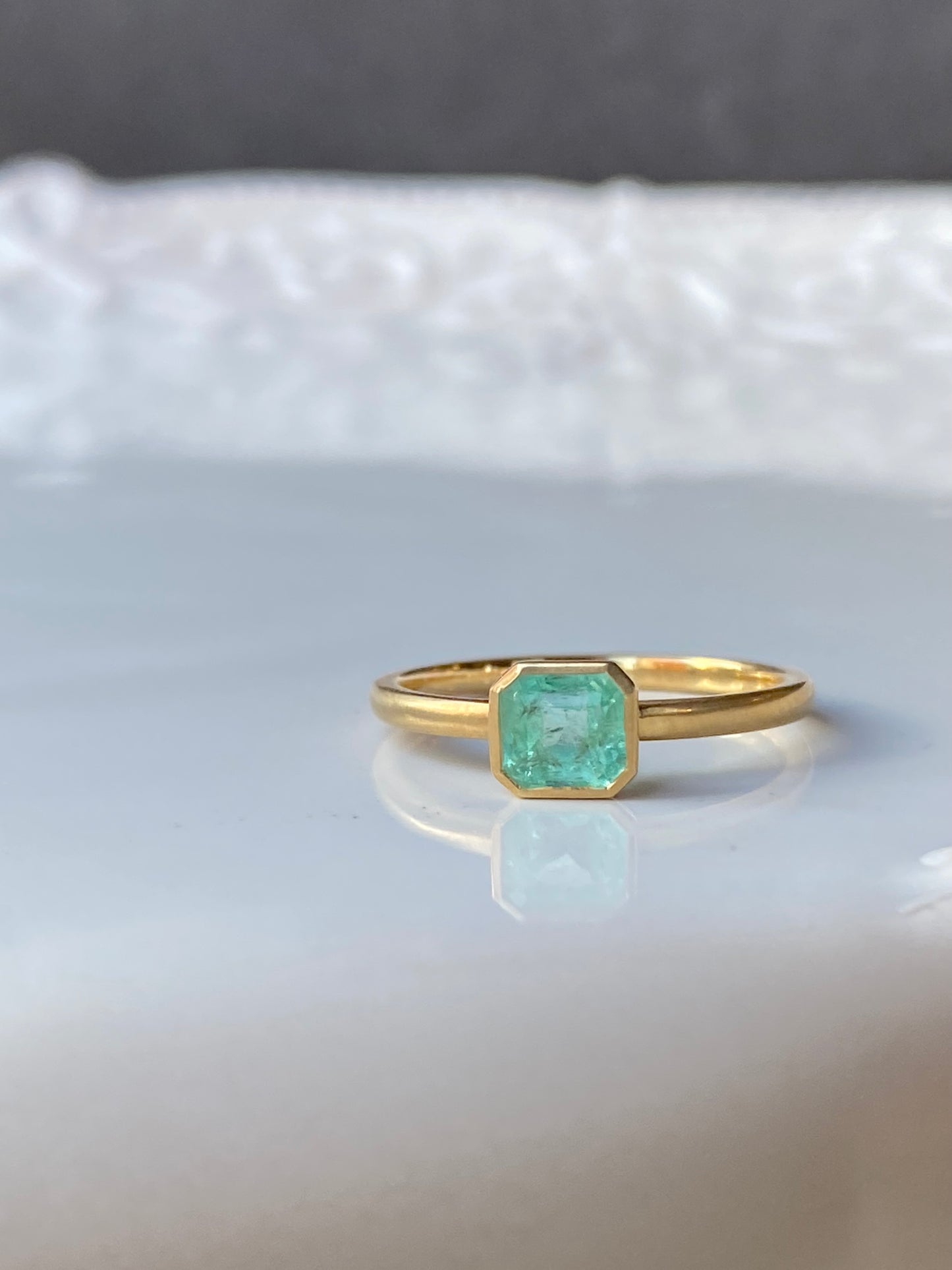 K18イエローゴールド エメラルドリング