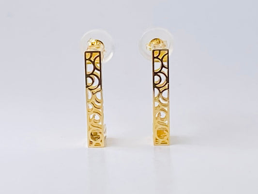 K18イエローゴールド 地金ピアス