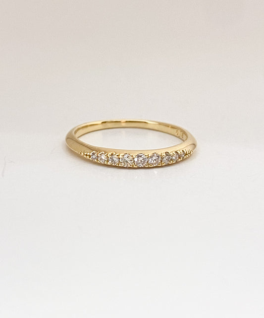 K18イエローゴールド　ダイヤモンド0.13ctリング