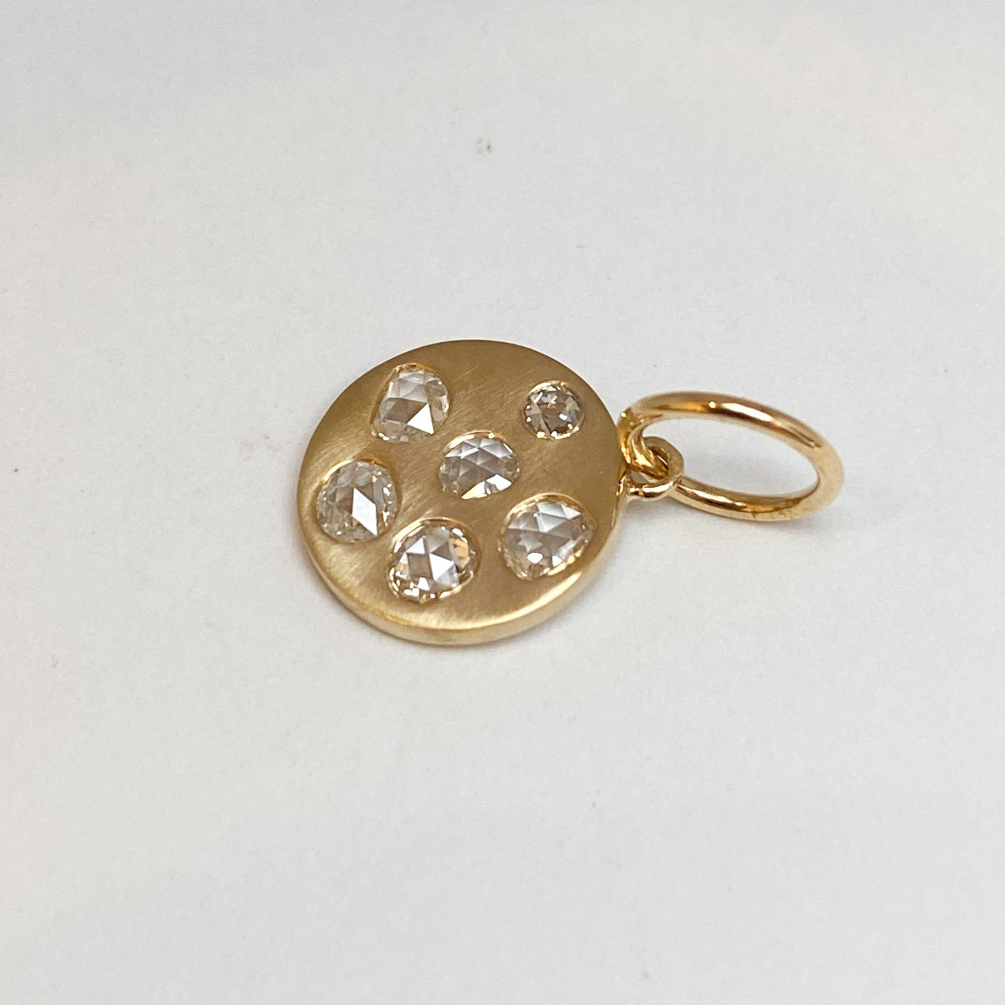 K18イエローゴールド ローズカットダイヤモンド0.23ctペンダントトップ