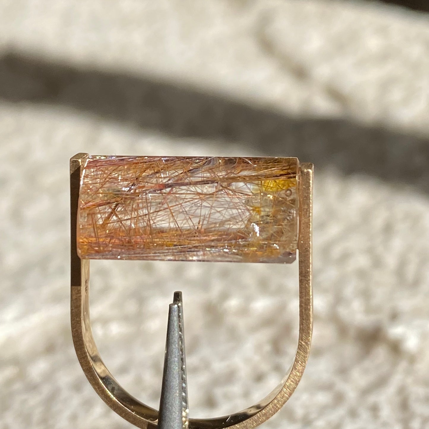 K10イエローゴールド ルチルクォーツリング