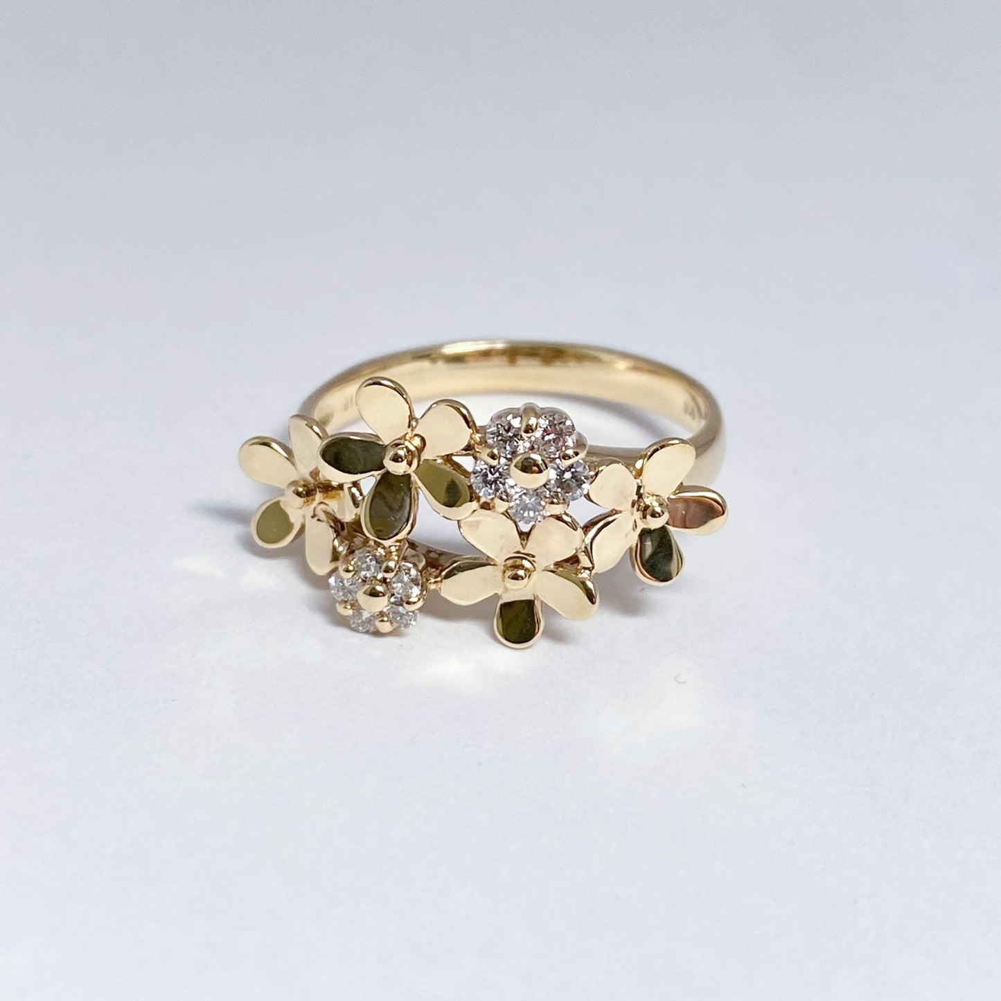 K18イエローゴールド ダイヤモンド0.16ctリング