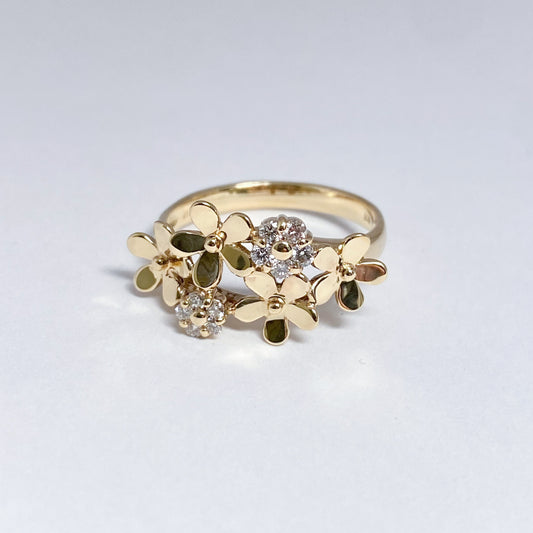 K18イエローゴールド ダイヤモンド0.16ctリング