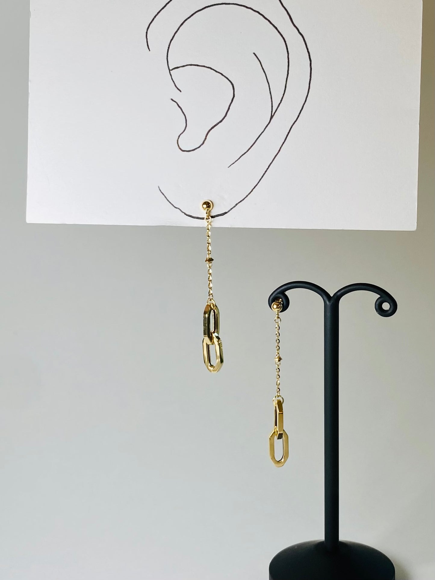 K18イエローゴールド 地金ピアス