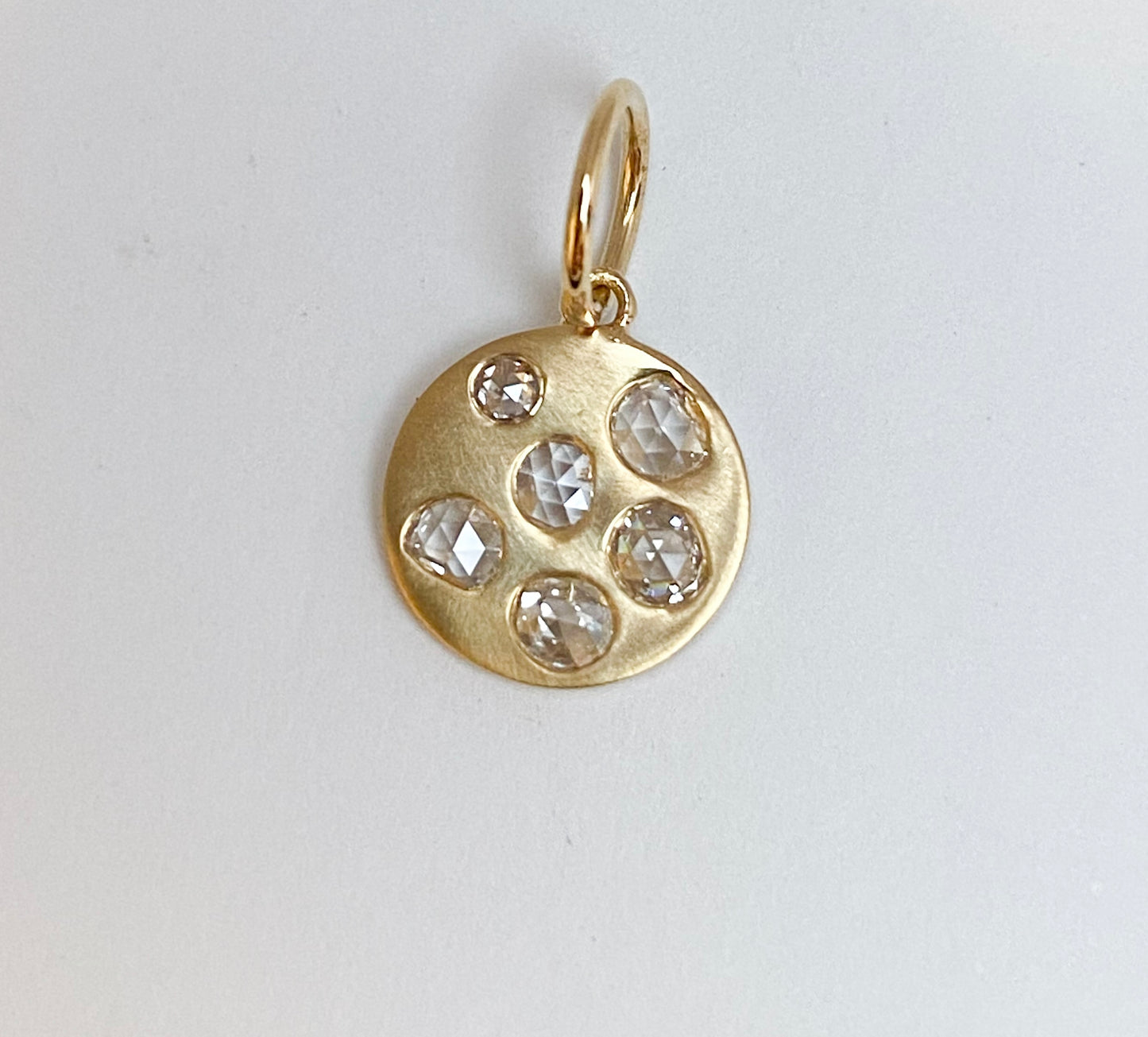 K18イエローゴールド ローズカットダイヤモンド0.23ctペンダントトップ