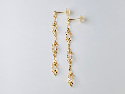 K18イエローゴールド 地金ピアス