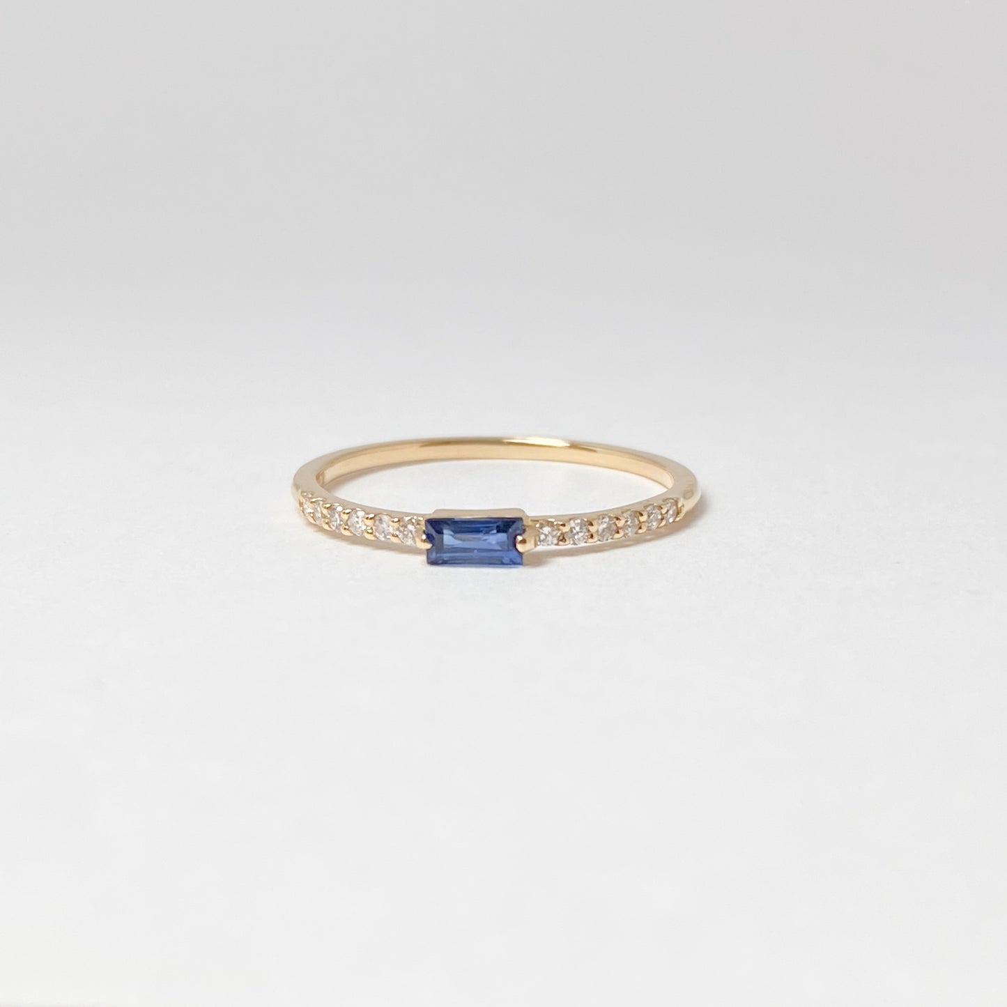 K18イエローゴールド サファイア　ダイヤモンドリング