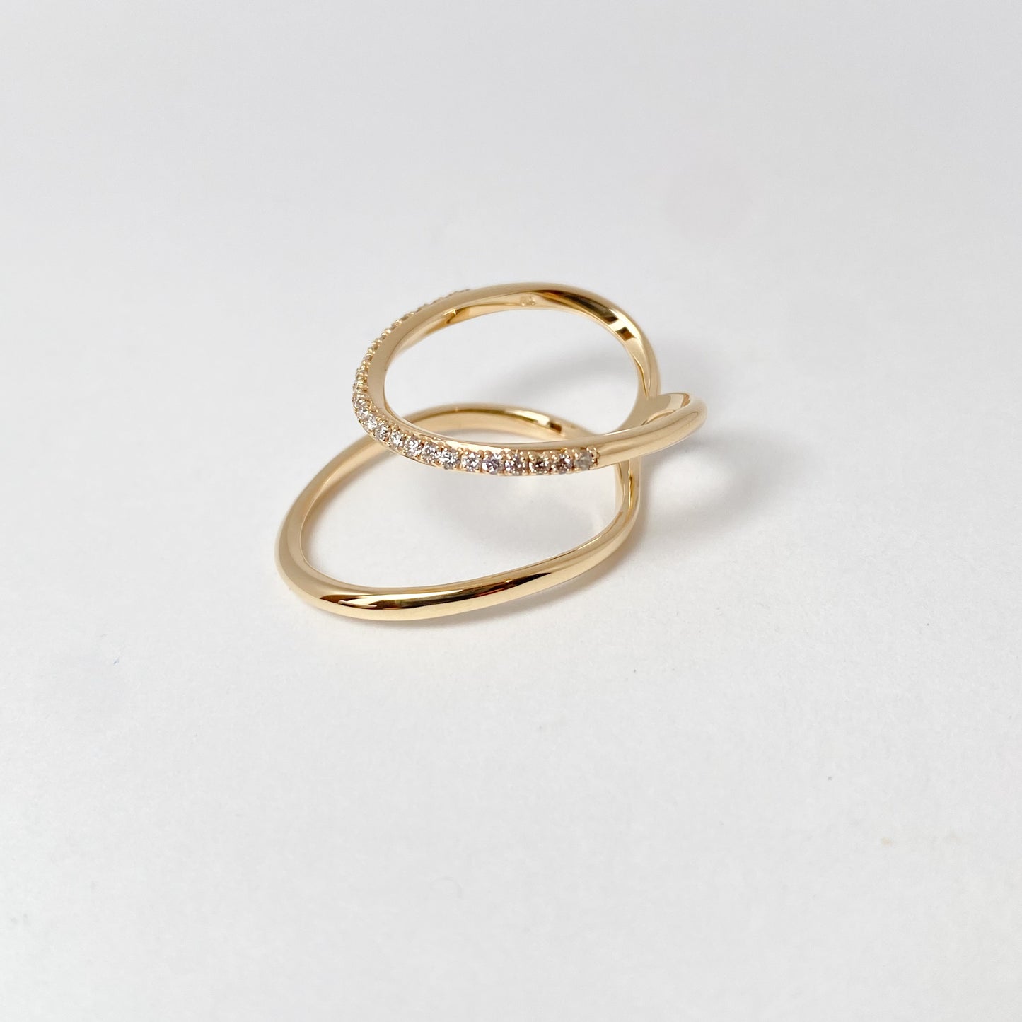 K10イエローゴールド ダイヤモンド0.17ctリング