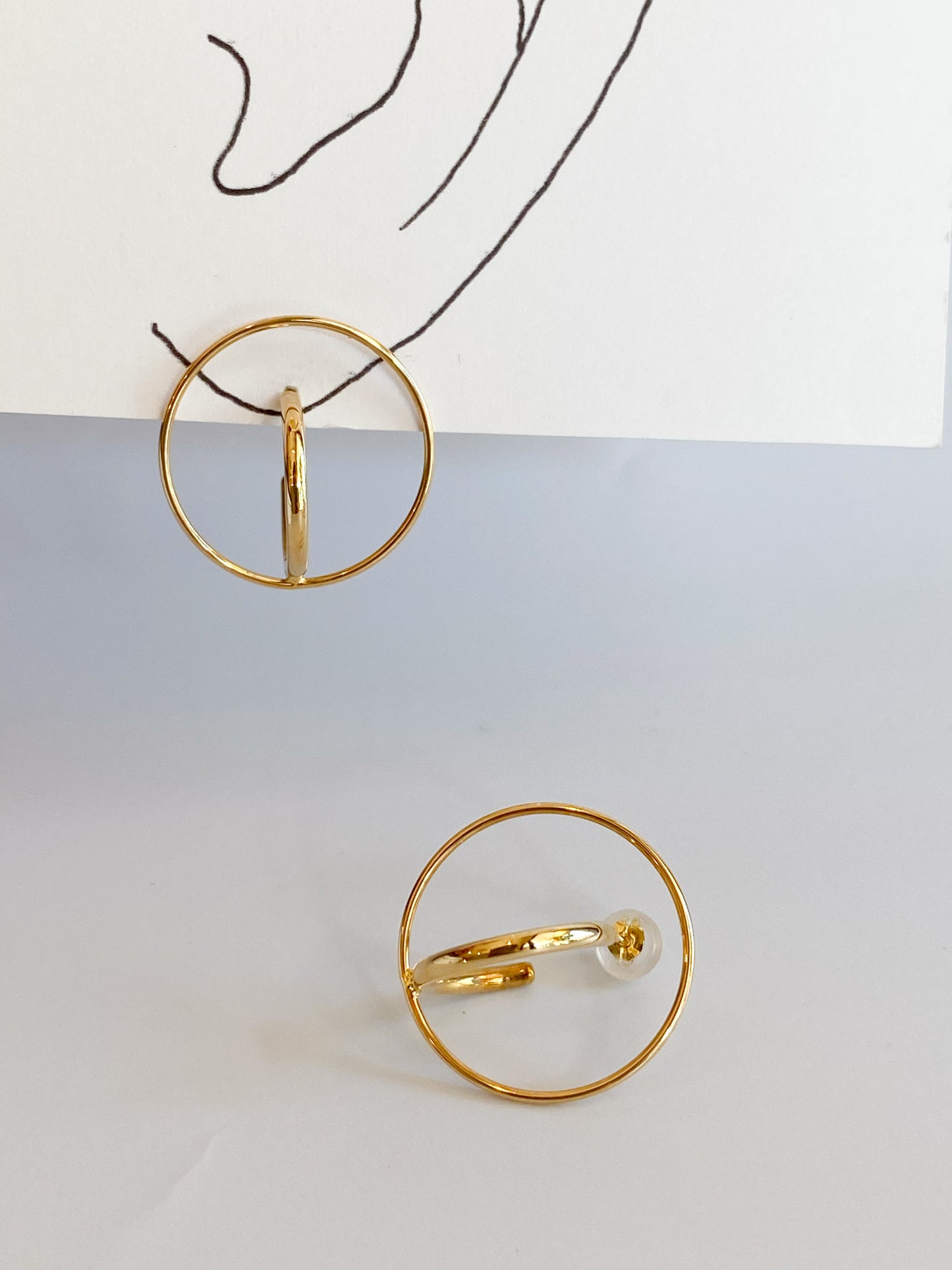 K18イエローゴールド地金ピアス