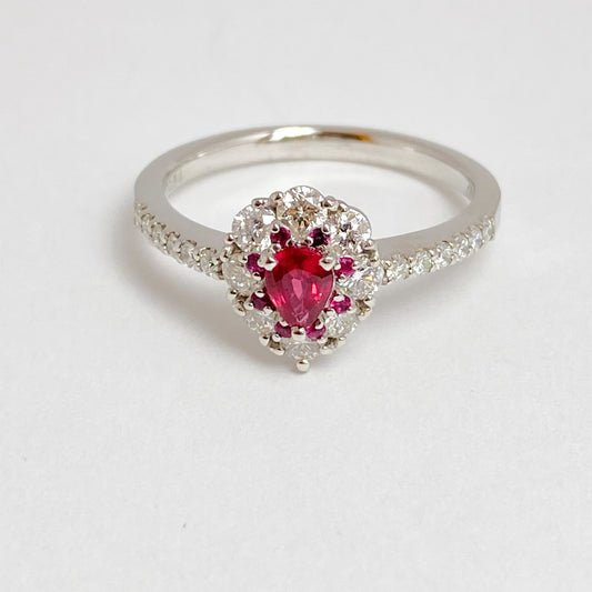 Pt ルビー・ダイヤモンド0.54ctリング