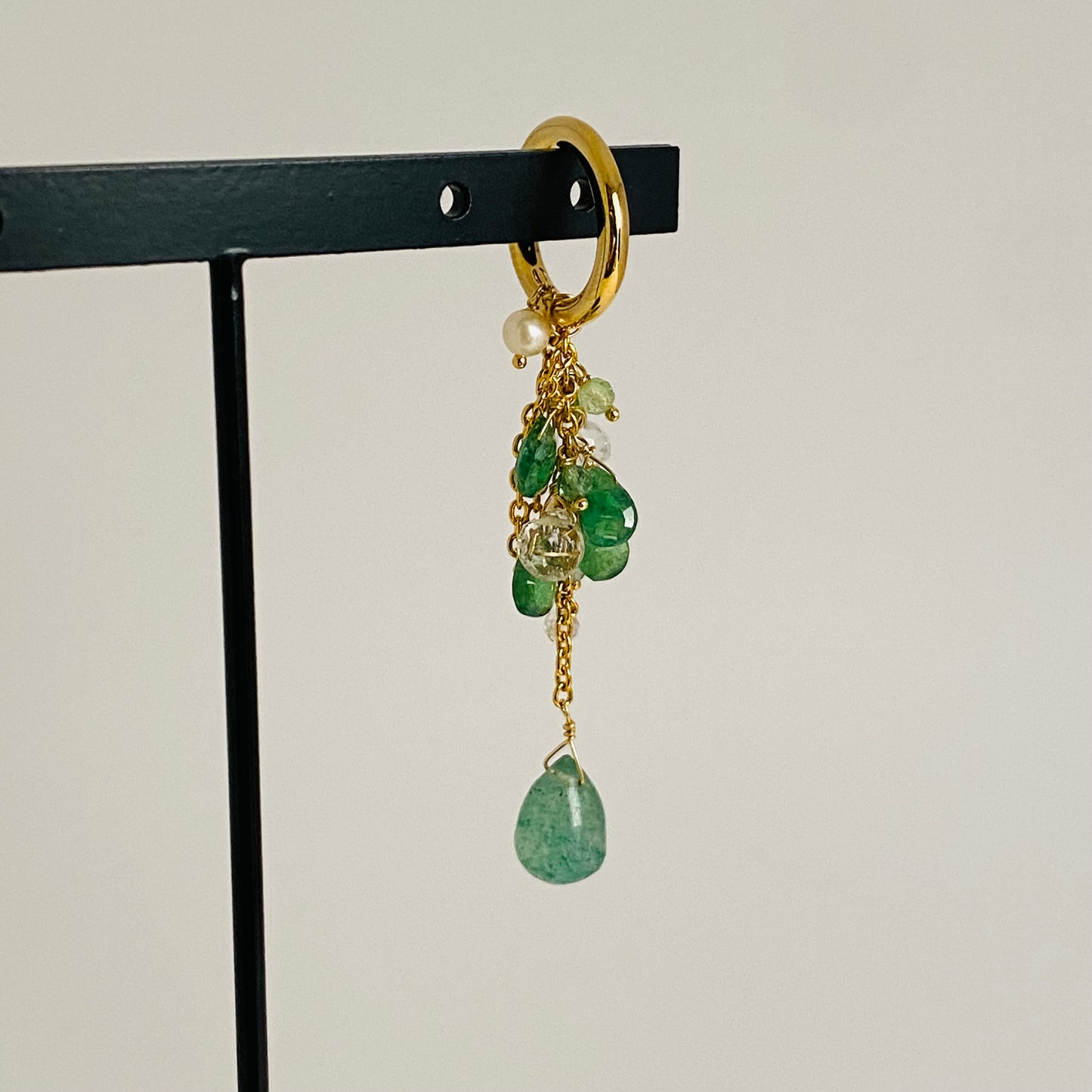 SV 3way天然石イヤーカフ