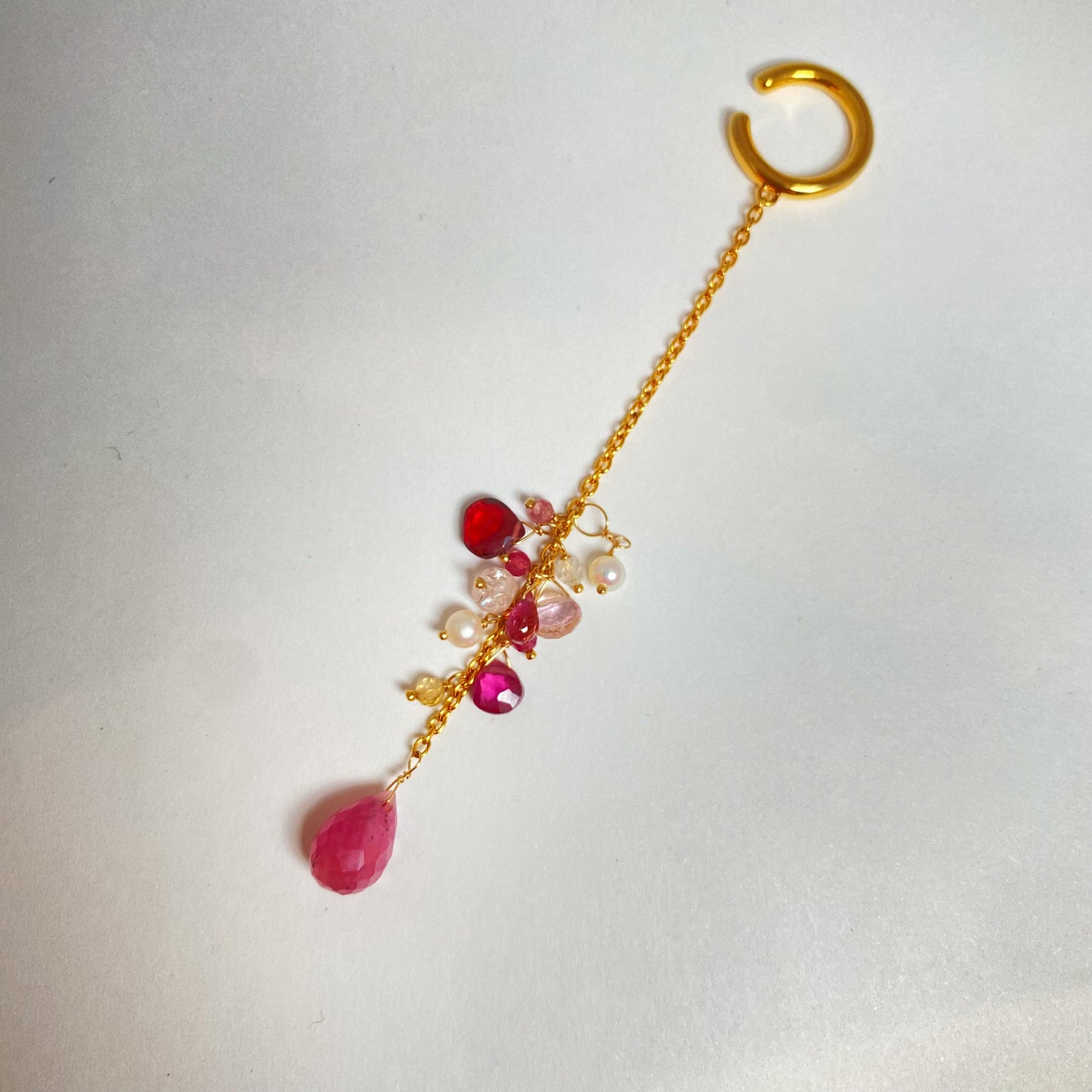 SV 3way天然石イヤーカフ