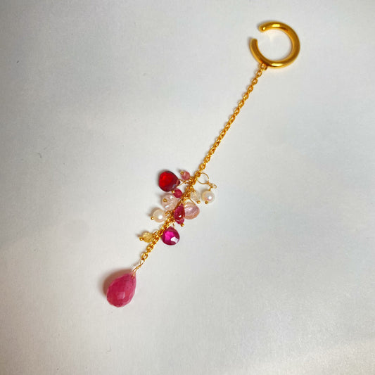 SV 3way天然石イヤーカフ